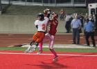 Grant Johnson out wrestles a Palestine Westwood defender for his first touchdown catch of the season in a 50-0 Homecoming win last Friday. Photo by Todd Boyd/Special to The Groesbeck Journal