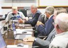 Commissioner Bobby Forrest, Pct. 4 stresses the importance of keeping funds in the road materials line at the meeting on Tuesday, June 10. Alexandra Montoya photos/Groesbeck Journal Article Image Alt Text