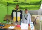 The Friends of Fort Parker State Park volunteer Dan and Director Daryl Garner manage the sign-in area where children receive a free rod and reel for participation. Friends of Fort Parker State Park is a non-profit organization composed of volunteers who enhance visitor experiences and provide resources through fundraising. 