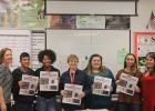 Goats Pen, GHS Student Newspaper, is back! Pictured are: Principal Keri Bailey-Allen, Managing Editor Alex Alexandro Lira, Sports Editor Eyrli Townes, Adviser Shannon Casto, Editor-in-Chief Faith Nicholson, Photo Editor Mikayla Stanford, and Groesbeck Journal Editor/GM Jennifer Paul. Journal photo/ Alexandra Cannon