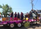 the Kosse Heritage Society went all-out with their “American Bandstand” themed float for the Homecoming Parade, featuring “Dick Clark”, dancing, classic records and lots of pizazz. Article Image Alt Text