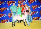 Pictured back row L-R David Groschke Limestone C.E.A, Karyson Nutt, Jud Hughes, Traci Hughes and Hagen Hughes. Front row Caden Hughes and Luke the Lamb. Article Image Alt Text