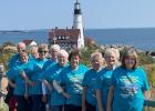 Here are the travelers standing in front of the famous Portland Headlight Lighthouse. Standing (l to r) are Joe Leach, Mary Belle Leach, Karen Oliphant, Debbie Wood, Brenda Hagen, Jerri McBay, Gayle Bramblitt, Judy Wardle, Cindy Hardy, Debbie Waters. Article Image Alt Text