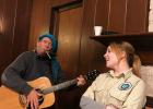 Leanna Walpole, Volunteer from Groesbeck enjoys music played by Mr. Blair, park host from Missouri Article Image Alt Text