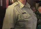 Sherrie Price, park ranger at the Park, getting ready to lead hikers on the night hike. Article Image Alt Text