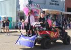 Mr. and Miss Kosse, Phoenix Crabb and Clarke Rae McLean, who earned their crowns with their talent show performances in the spring, rode a GREASE inspired ATV through the Homecoming Parade on Saturday, June 8. Article Image Alt Text