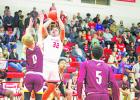 Groesbeck’s Braden Hurt (32) takes a shot against Fairfield in a game at the Groesbeck High School gym Tuesday night. Hurt scored 24 points, but the Goats were edged by the Eagles, 56-53.  Photo by Skip Leon/The Groesbeck Journal