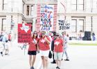 Attendees put their teacher skills to work and got creative with signs to speak their mind at the Texans for Public Education rally. Picture by Alexandra Cannon/The Groesbeck Journal